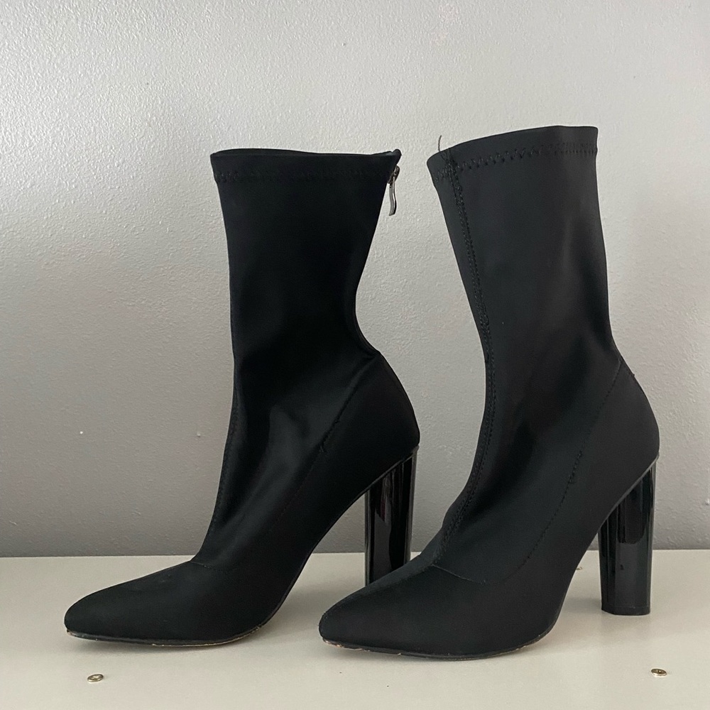 Ego High Heel Boots Pointed Toe Stretch Stiletto